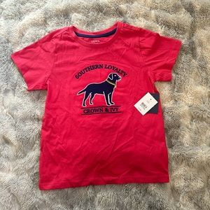 crown & ivy - Red Shirt with Dog, NWT, Kids Size: 7